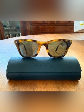 Warby Parker Harris Sunglasses Frame Oak Barrel Tortoise + Case